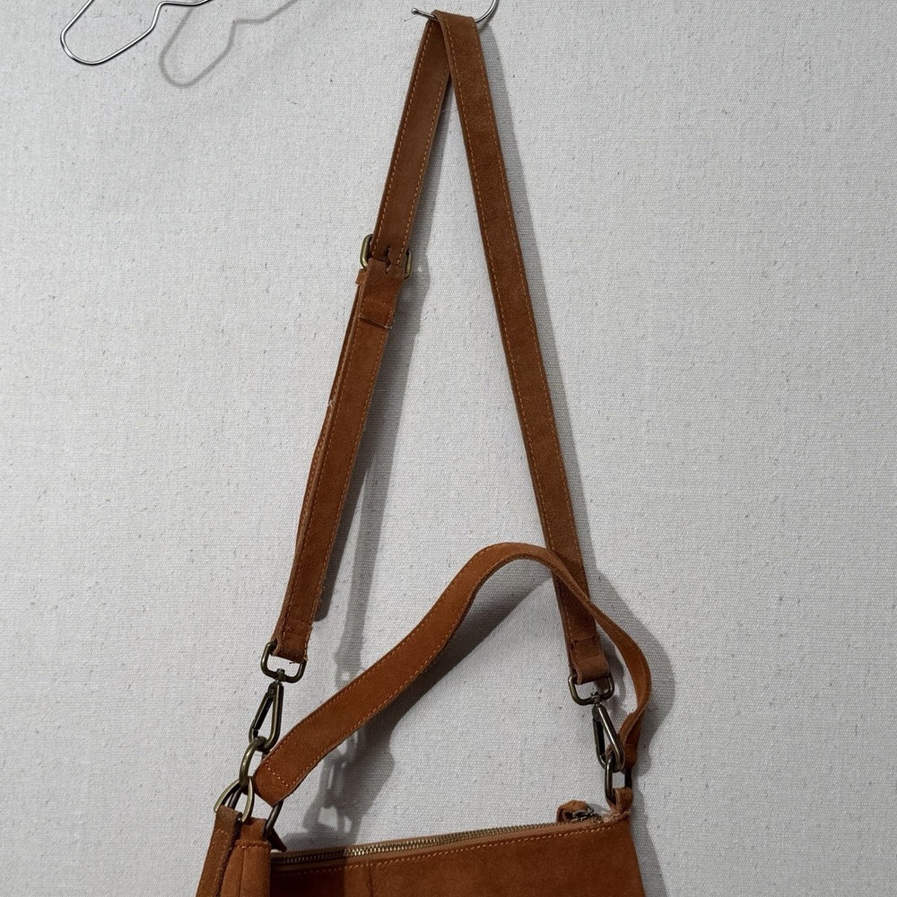 Lucky Brand Womens Brown Suede Leather Hobo Bag Tassel Purse Vintage Y2k Boho - Picture 7 of 16